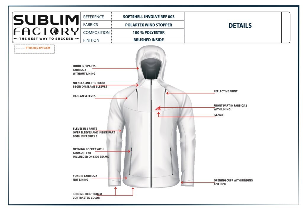Dossier technique vêtement du bureau d'études Sublim factory - page 4